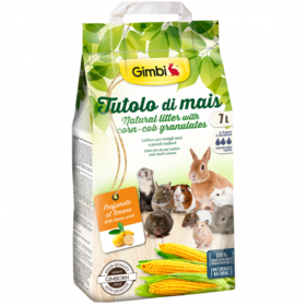 Царевична тоалетна за гризачи GIMBI CORN COB LITTER WITH LEMON SCENT 7л.